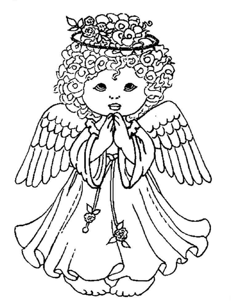15 Christmas Angel Coloring Pages PNG Super