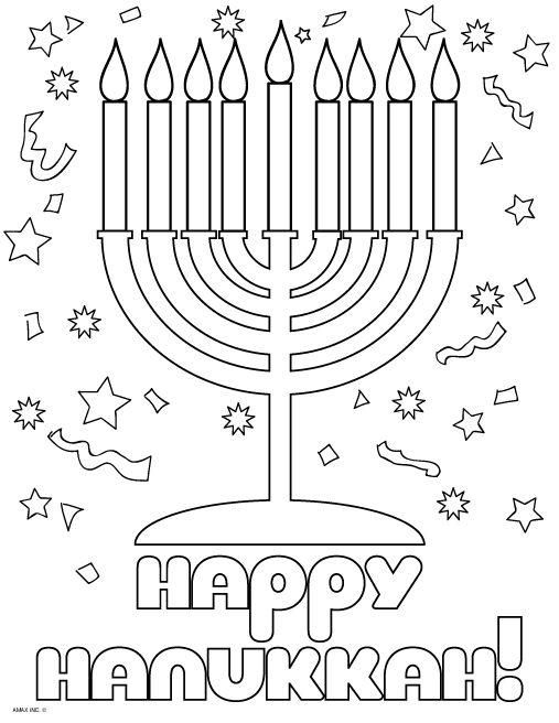33 Collection Free Printable Menorah Coloring Pages For Kindergarten