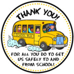 Bus Driver Thank You Card Printable Printable Word Searches