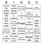 Christmas Song BINGO Card