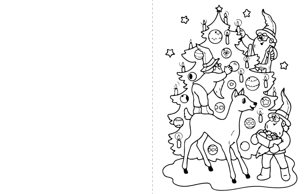 Coloring Printable Christmas Cards