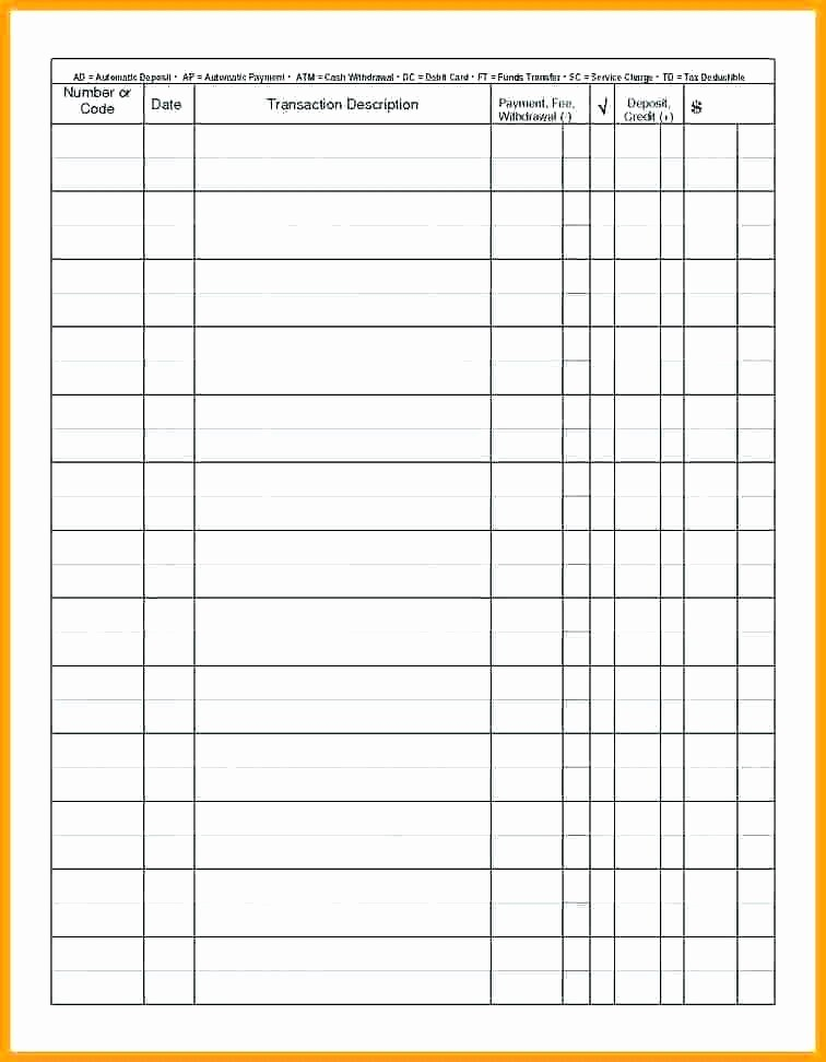 Debit Card Register Template Excel Templates