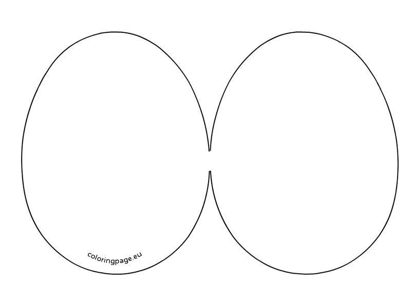 Easter Egg Card Template Coloring Page Egg Card Kids Easter Cards
