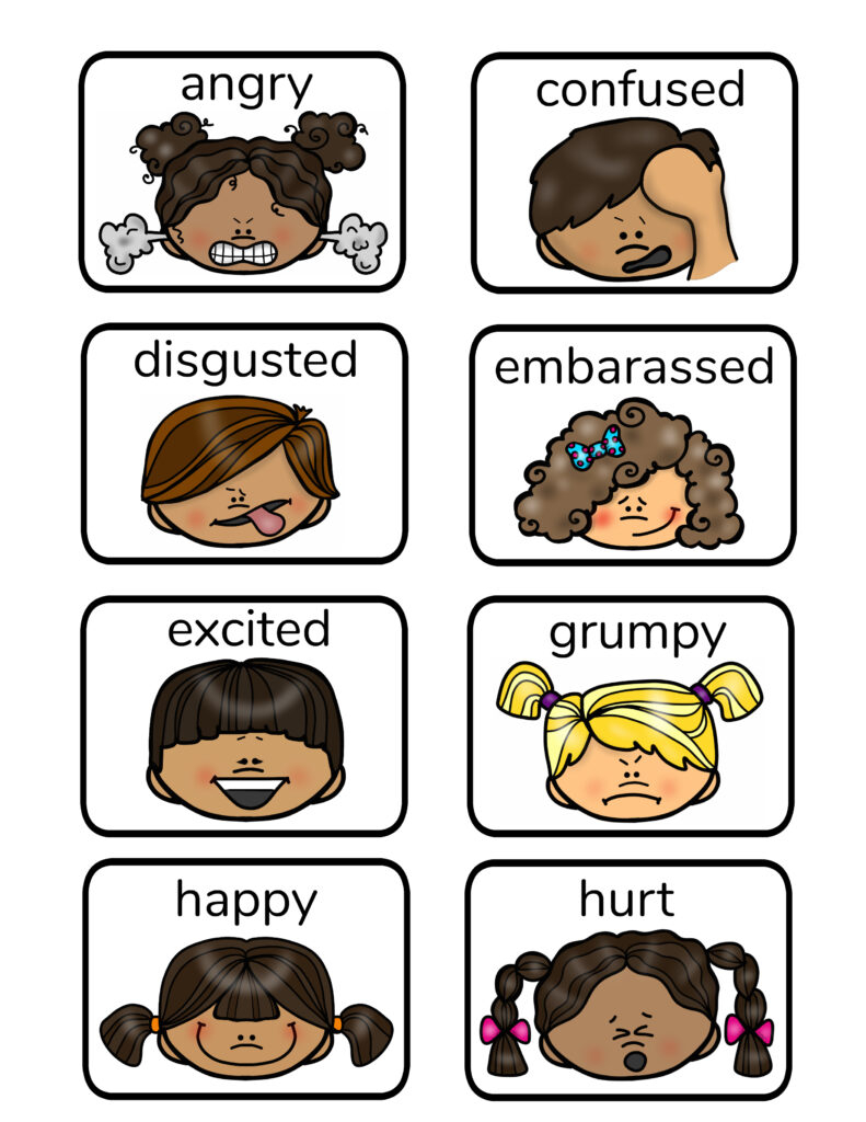 Emotion Cards Printable Feelings Flashcards Teach Feelings 
