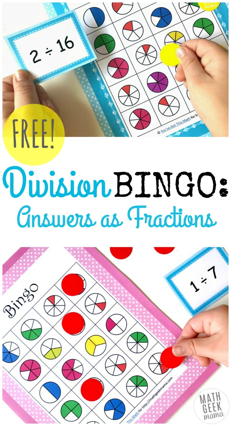 Fraction Bingo Cards Printable Free - Free Printable Card