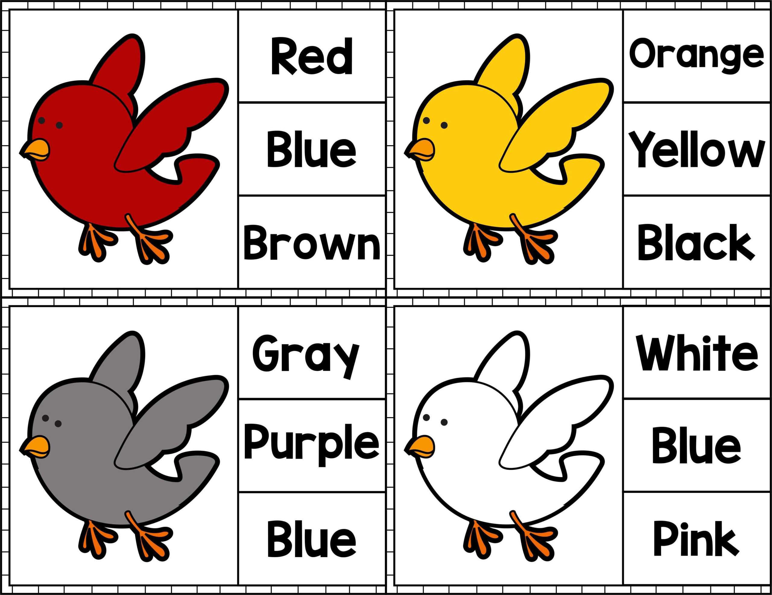 Free Color Clip Cards Clip Cards Kindergarten Freebies First Grade