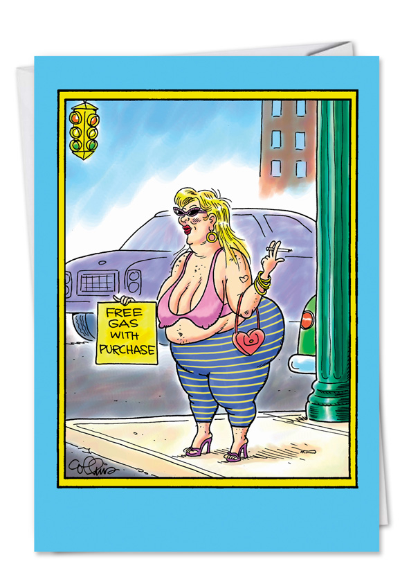 Free Gas Hilarious Birthday Printed Card