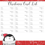 Free Printable Christmas Gift List Template In Christmas Card List