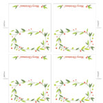 Free Printable Christmas Place Cards Template Printable Word Searches