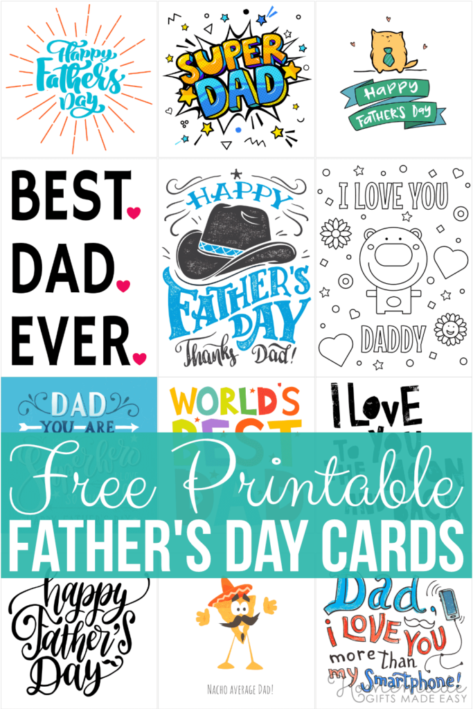 Free Printable Fathers Day Cards High Quality PDFs