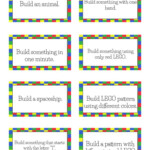 Free Printable LEGO Challenge Cards Lego Challenge Lego Therapy