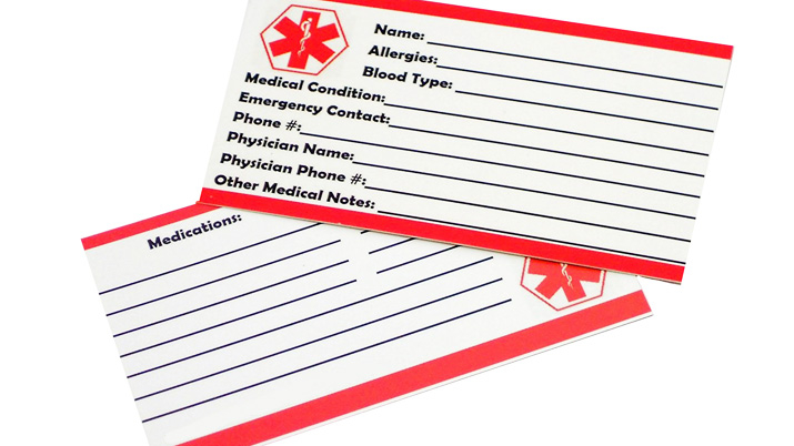 Free Printable Medical Id Card Template