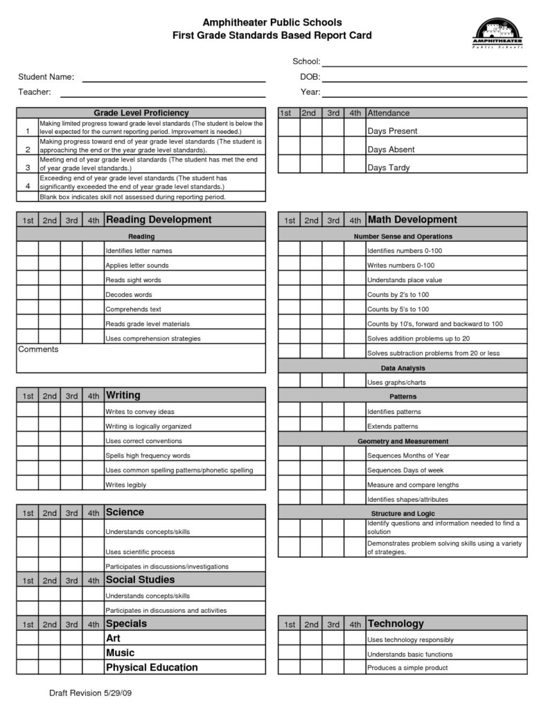 Free Printable Report Cards For Preschool PRINTABLE TEMPLATES