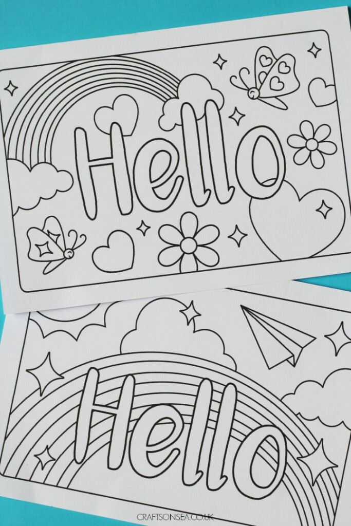 Hello Cards FREE Printable Cards For Kids Hello Cards Printable 