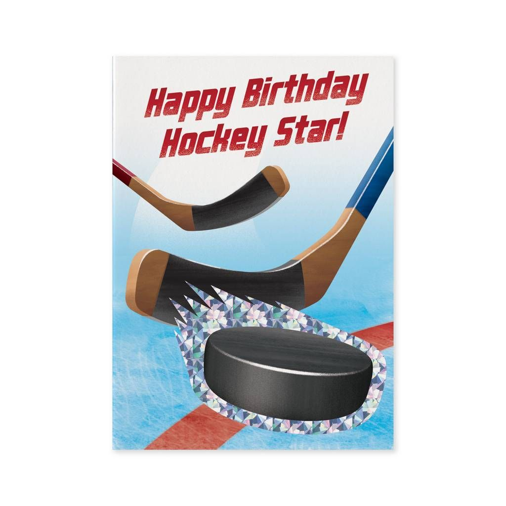 Birthday Card Free Printable Hockey