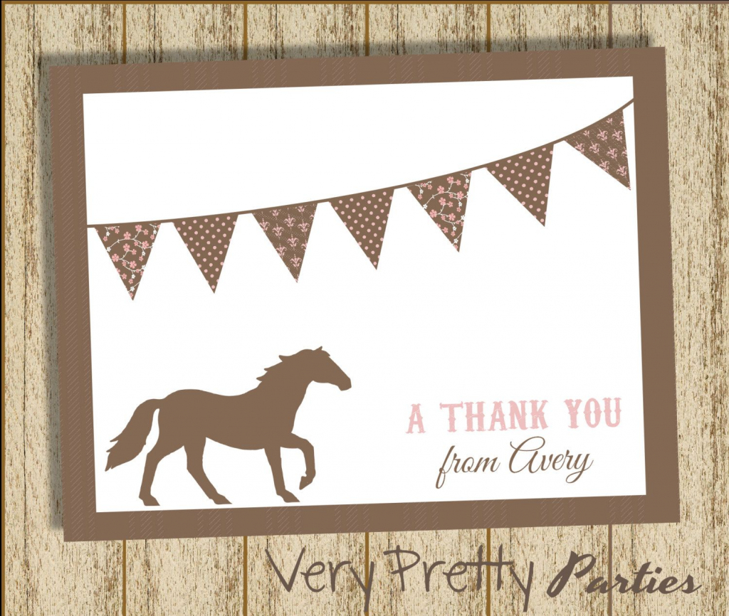 Free Horse Thank You Cards Printable