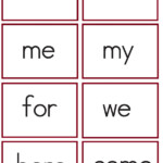 Kindergarten Worksheets Kindergarten Sight Words Flash Cards