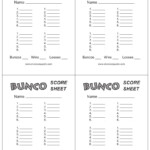 Printable Bunco Score Cards Free Free Printable