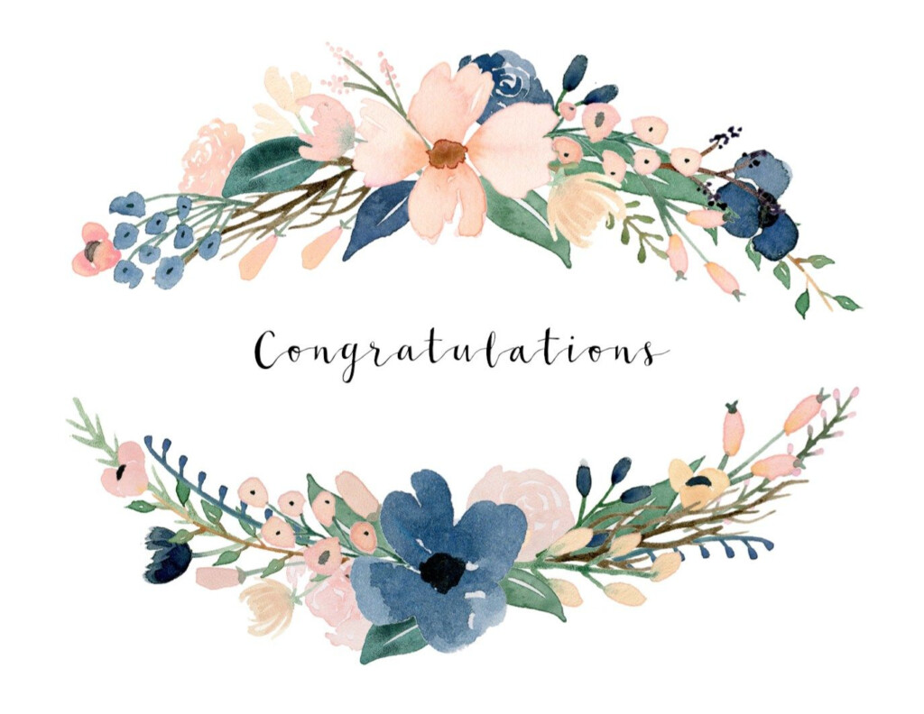 Printable Wedding Congratulations Card Template