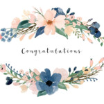 Printable Wedding Congratulations Card Template