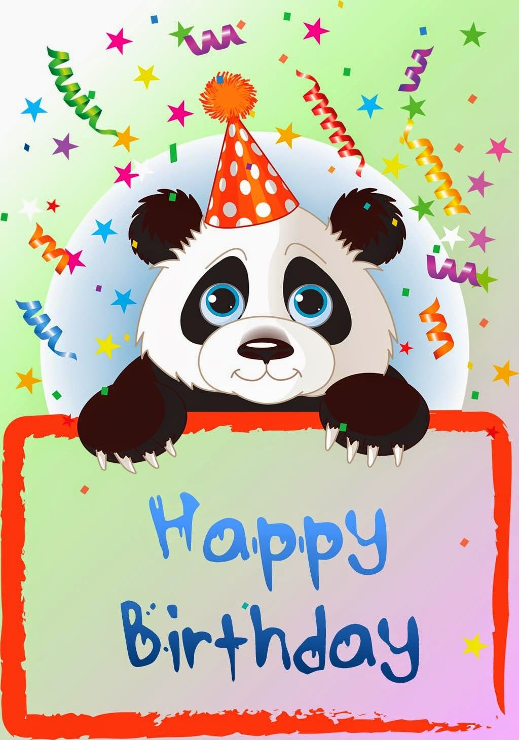 Panda Birthday Cards Printable Free Free Printable Card