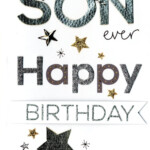 Son Birthday Luxury Champagne Greeting Card Cards