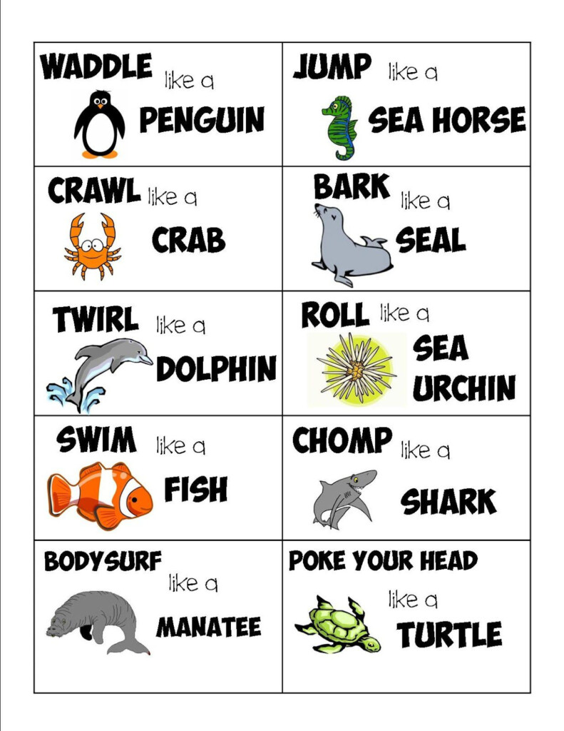 Story Box With Free Printables Ocean Activities Preschool Gross Motor