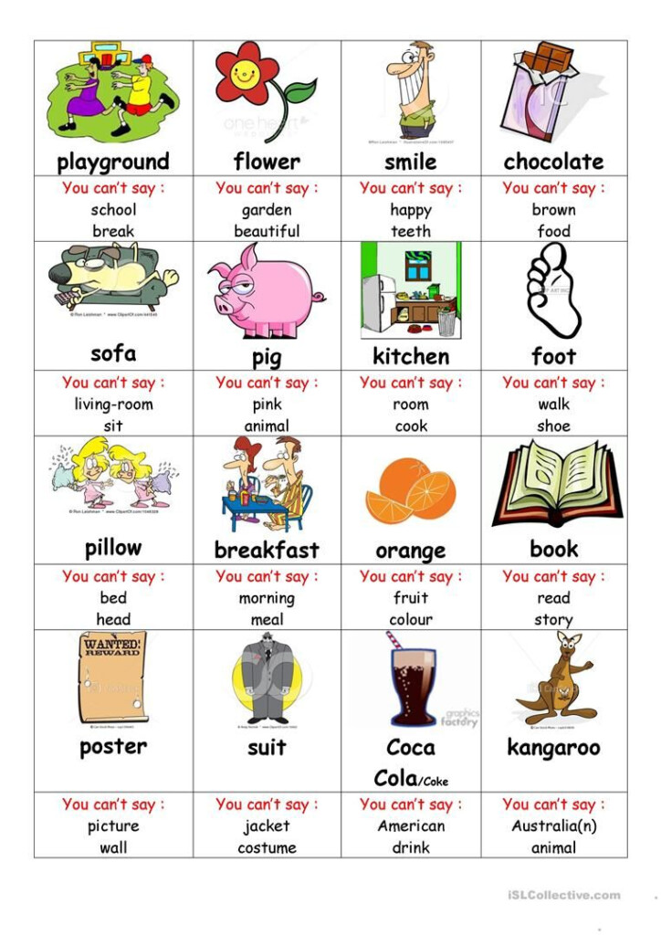 Taboo Game Cards Worksheet Free ESL Printable Worksheets Made By 
