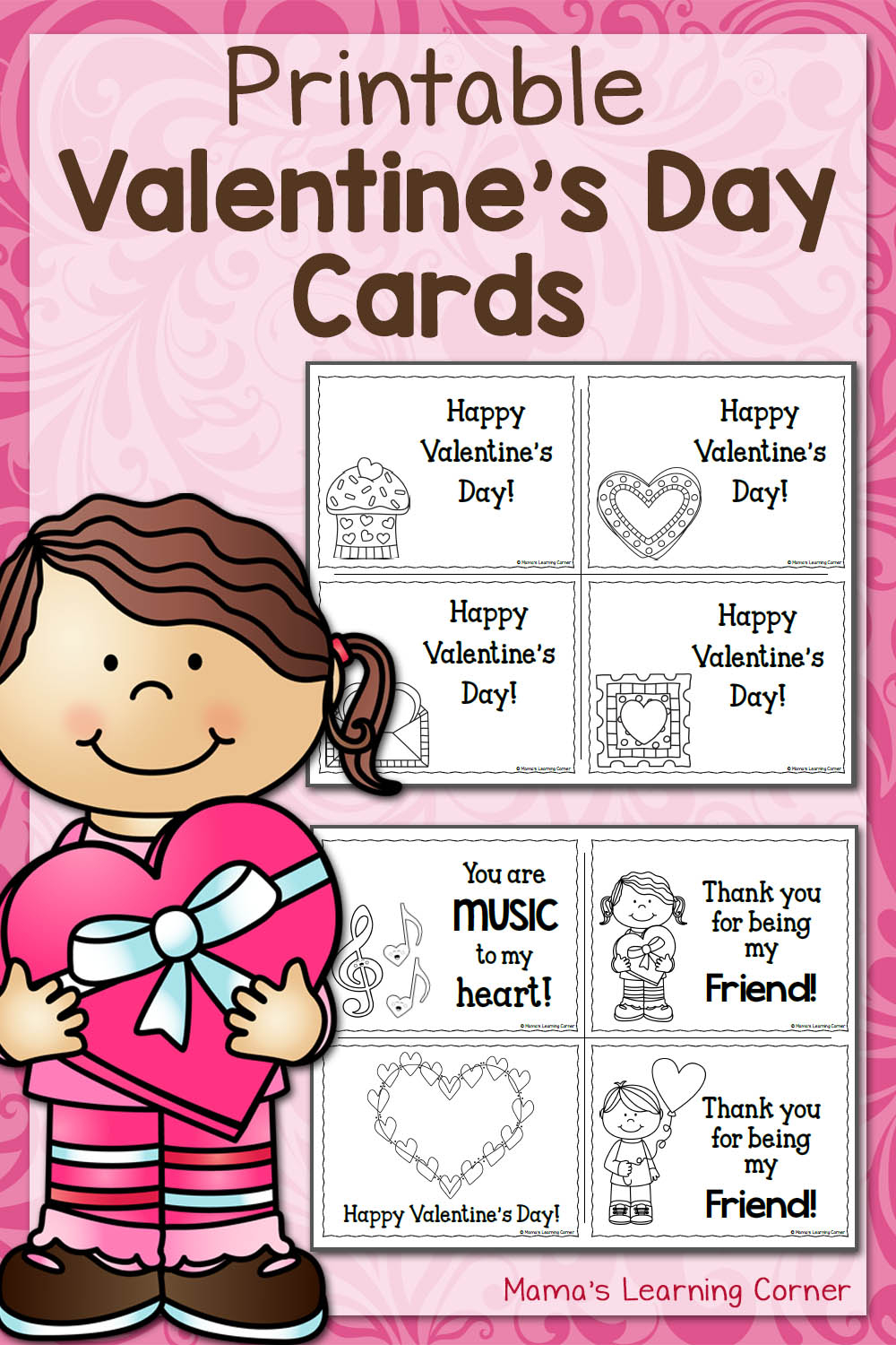 Valentine Worksheets For Kindergarten And First Grade Mamas Learning