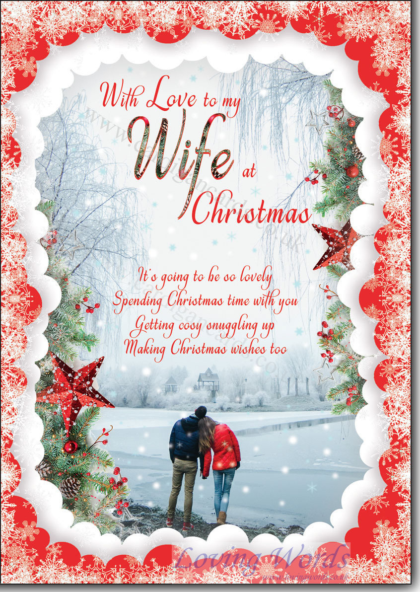Wife At Christmas Greeting Cards By Loving Words